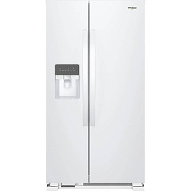 Whirlpool 24 CU FT SXS White Refrigerator - I/W