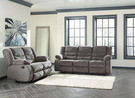 Tulen - Gray Reclining Sofa & Reclining Love
