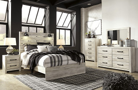 Cambeck Whitewash Dresser-Mirror-Queen Bed-Nightstand