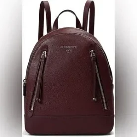 Michael Kors Brooklyn Medium Back Pack - Merlot