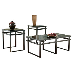 Laney - Black Metal/Glass - 3PC Occasional Set