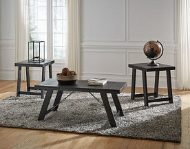 NOORBROOK - BLACK/PEWTER 3 PC OCCASIONAL SET