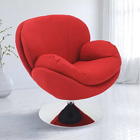 Scoop Accent Chair - Red