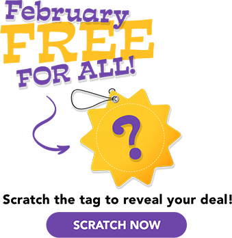 February Free For All! Scratch the tag to reveal your deal!